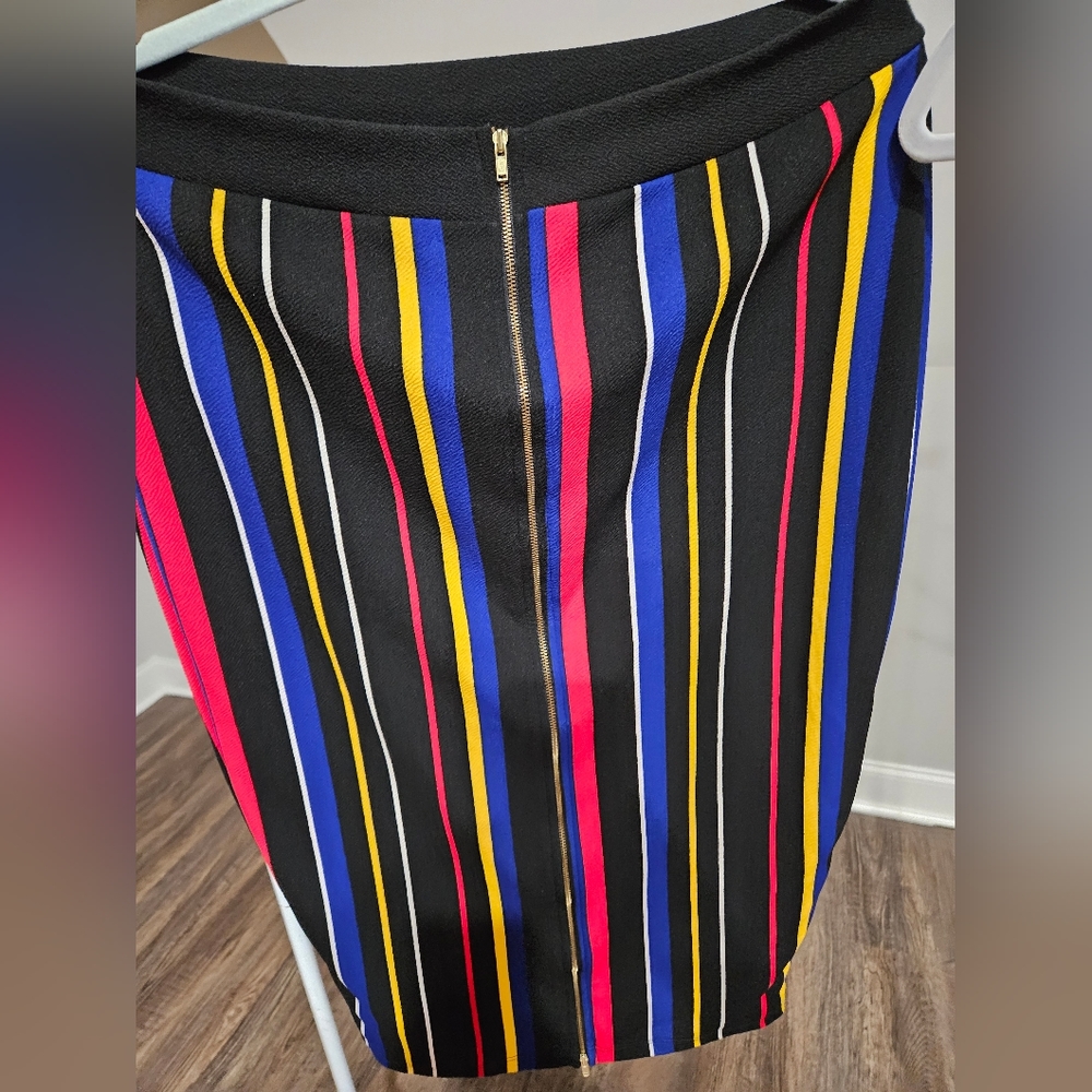 1x Stripped Midi Bodycon Skirt FASHION NOVA CURVE